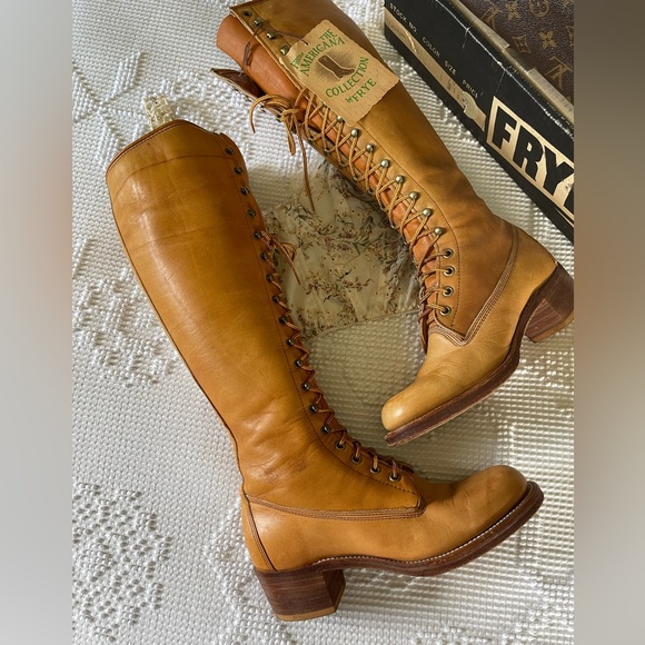 FRYE | Black Label Lace Up Campus Boots SOLD - Picture 3 of 8